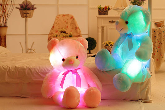LED Light-Up Teddy Bear Plush Toy - Colour Changing Glow Bear for Kids