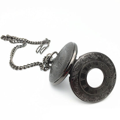 Classic Roman Numeral Dual Display Pocket Watch – World Time