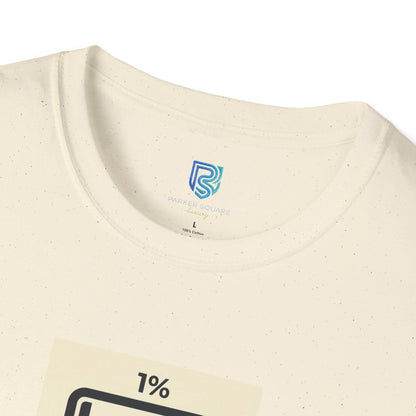 "My Social Battery Is At 1%" Low Battery Graphic Tee