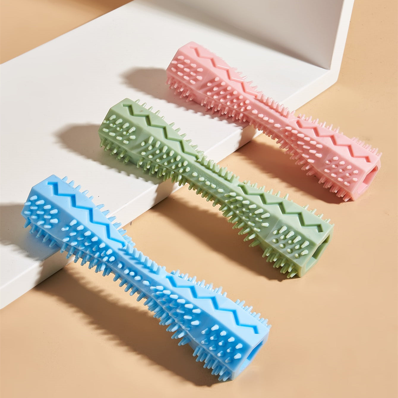 Hexagonal TPR Dog Chew Toy | Teeth Cleaning & Anxiety Relief Molar Ball