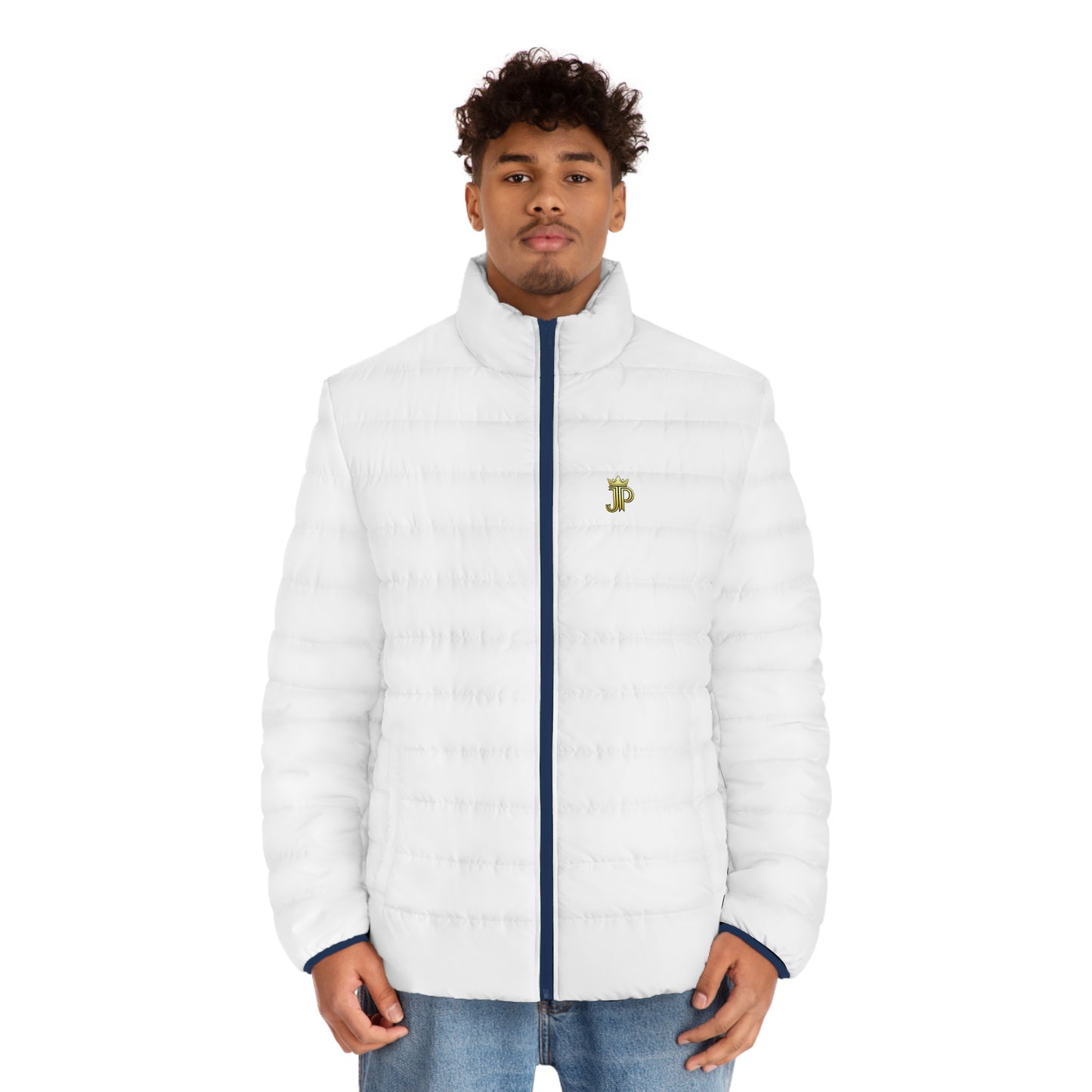 Minimal Logo Quilted Puffer Jacket | Slim Fit Winter Coat