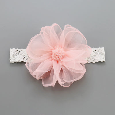 Plaid Fabric Headband for Babies & Girls | Beige, Grey & Pink