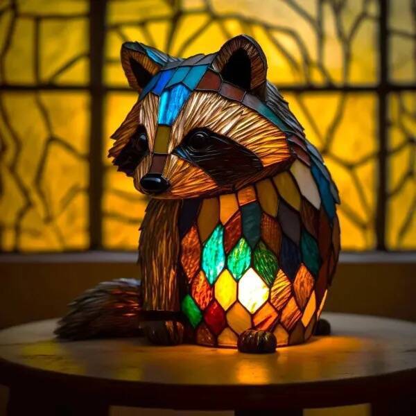 Animal LED Night Light Statue 17cm | Corgi, Dragon & Rabbit