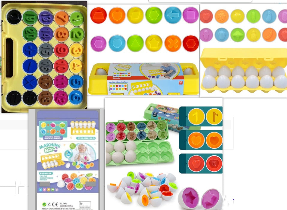 Montessori Egg Shape Matching Toy - Educational Sorting Game for Kids