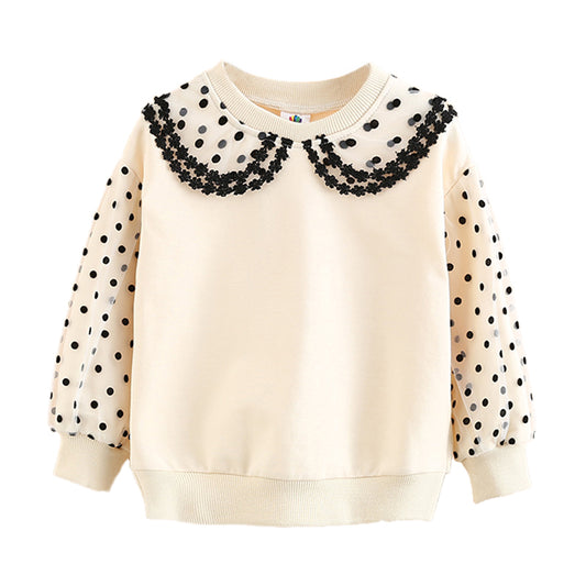 Girls Cartoon Long-Sleeve Top – Soft Kids Casual T-Shirt