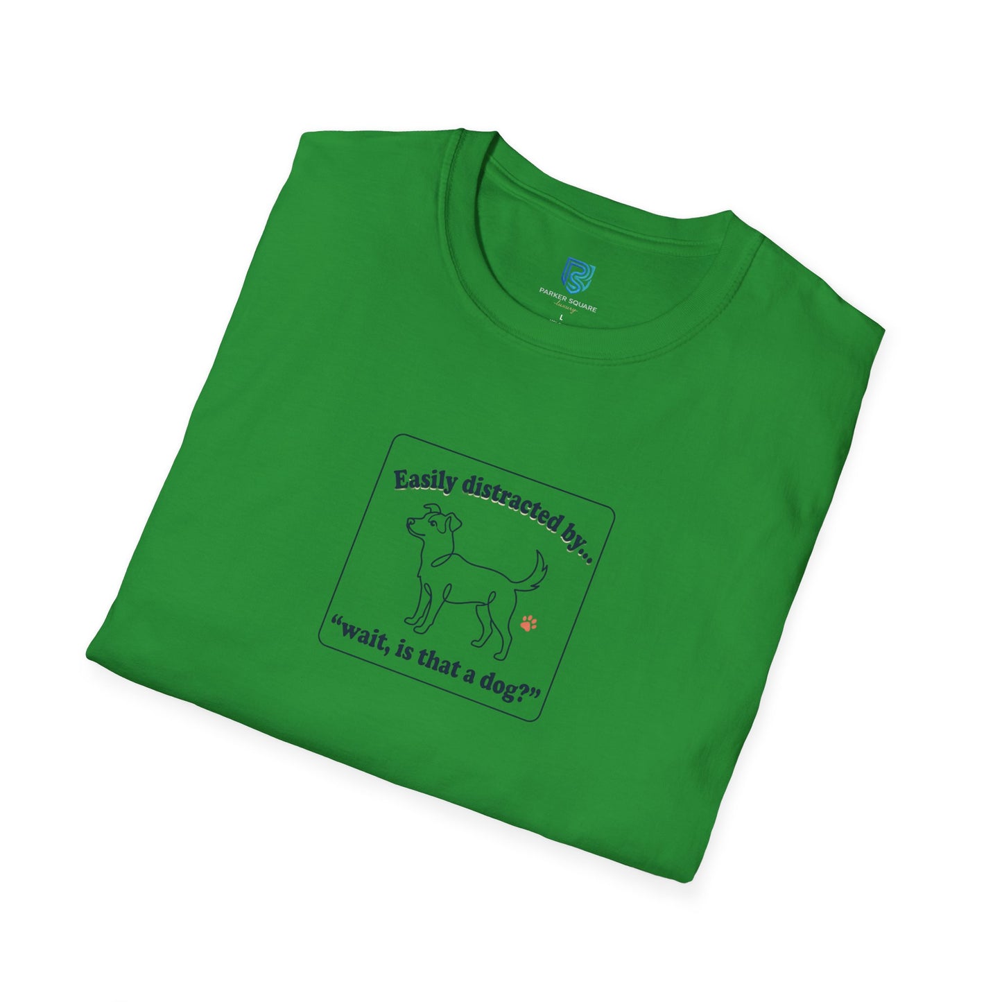 'Easily Distracted By…wait, is that a dog?' Cartoon Dog Graphic Tee
