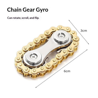 Metal Gear Chain Wheel Spinner Stress-Relief Toy | Alloy