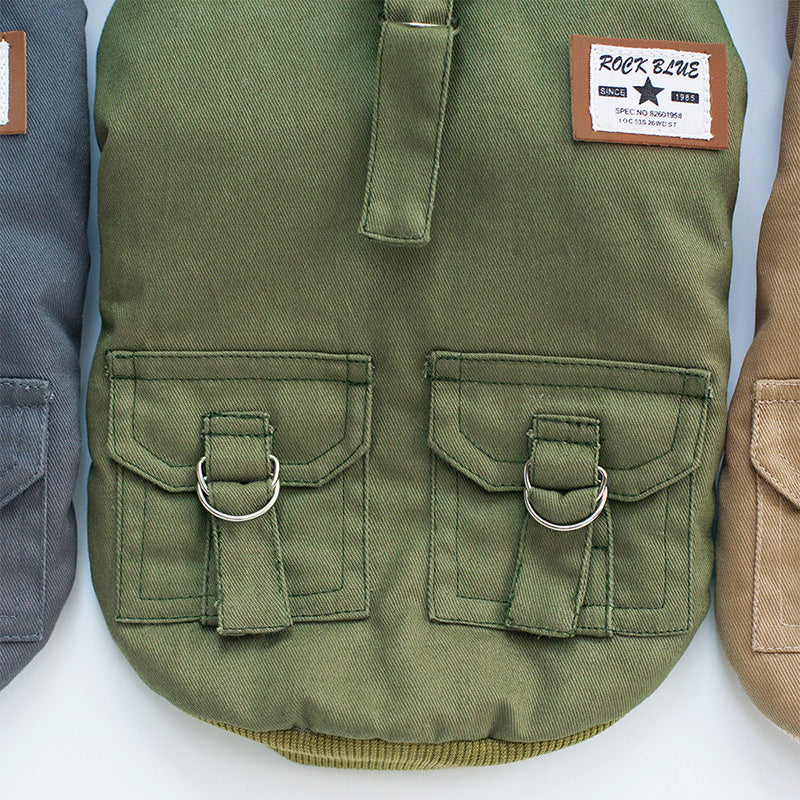 Small Dog Hoodie Coat | Warm Cotton Overalls | 3 Colours