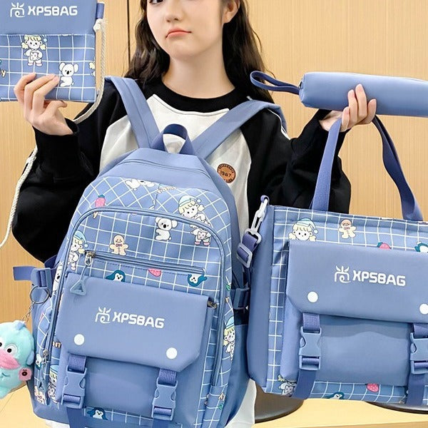 Girls Primary School Nylon Backpack – 5 Colours