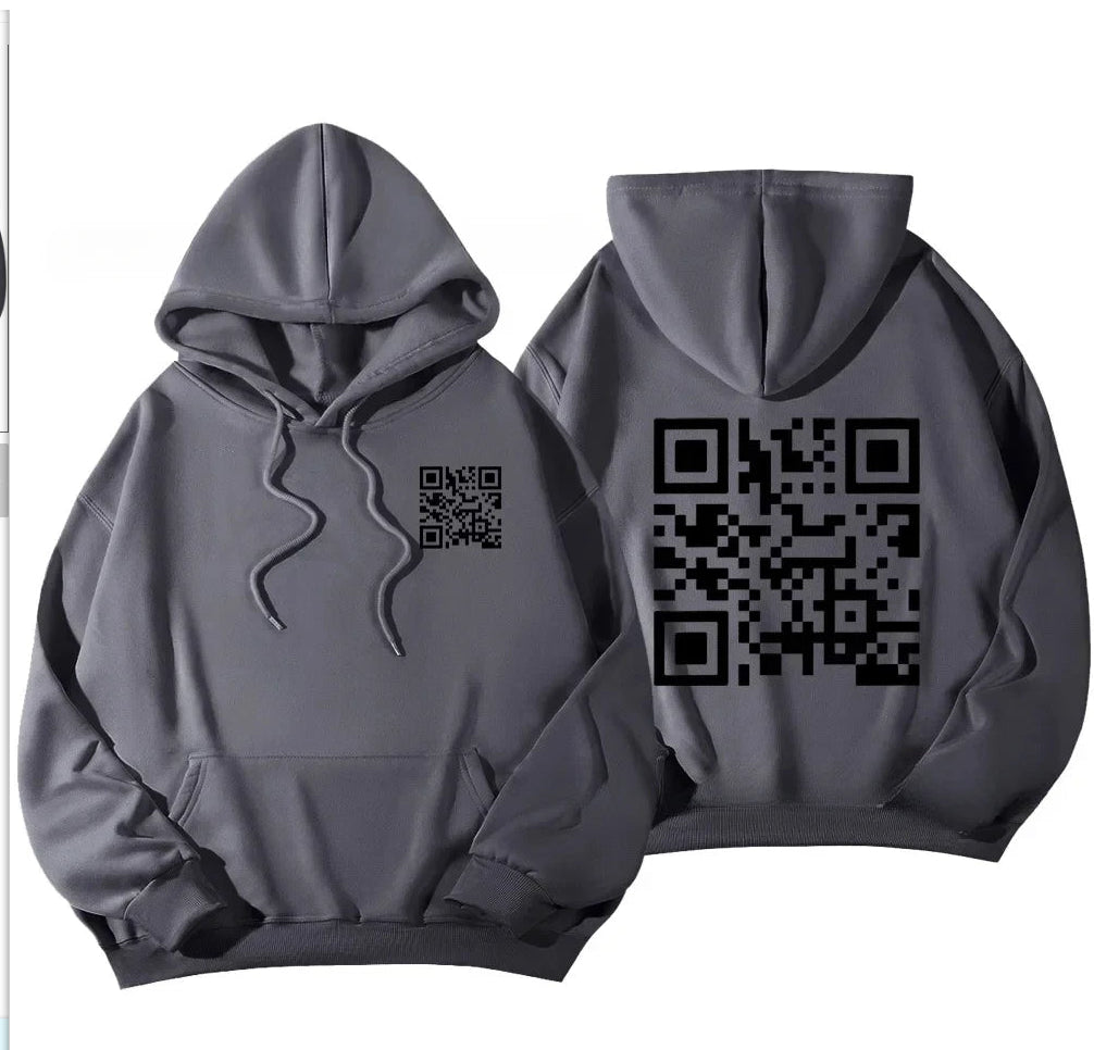 F K You QR Code Hoodie – Oversized Unisex Fleece-Lined | 10 Colours | Sizes XS–5XL