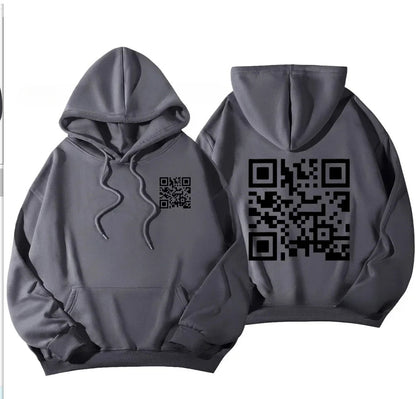 F K You QR Code Hoodie – Oversized Unisex Fleece-Lined | 10 Colours | Sizes XS–5XL