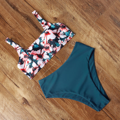 Women's High-Waist Bikini Set – 22 Colours, Bra & Shorts