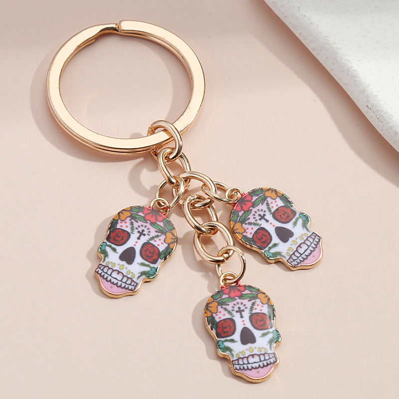 Dripping Oil Alloy Charm Keychain | Owl, Ladybug & Ghost Face | JP Collections