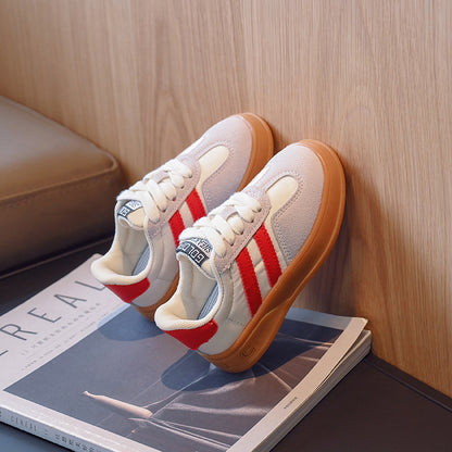 Children's Lace-Up PU Sneakers | Unisex Kids Shoes EU 26-37