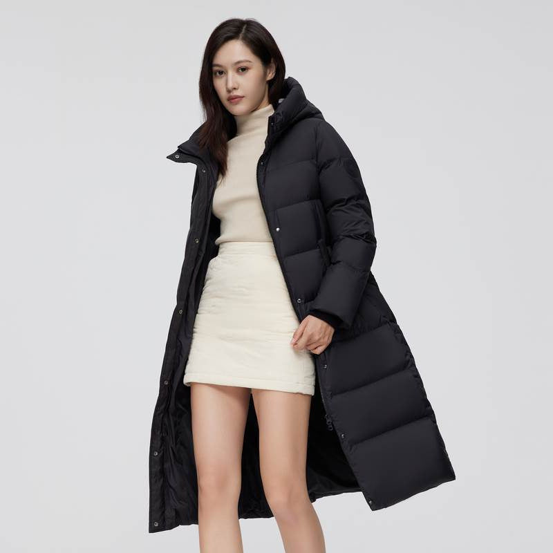Women's Duck Down Below-the-Knee Puffer Coat – 3 Colours