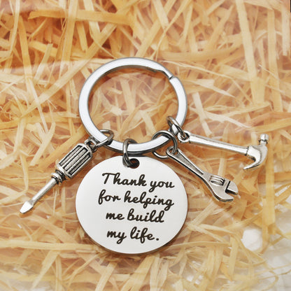 Personalised Message Metal Keyring | Dad, Papa, Grandpa