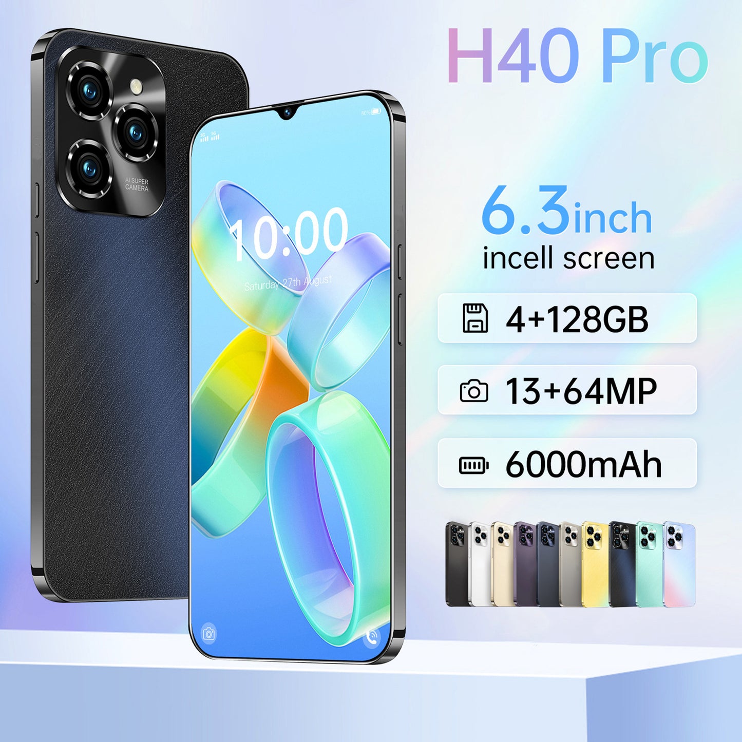 HOT40 Unlocked 4G Smartphone | 6.3" FHD+, 64MP, 6000mAh Battery