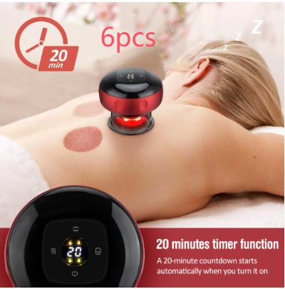 Electric Vacuum Cupping & Gua Sha Massager — Smart Breathing Therapy Device with Heat & Red Light