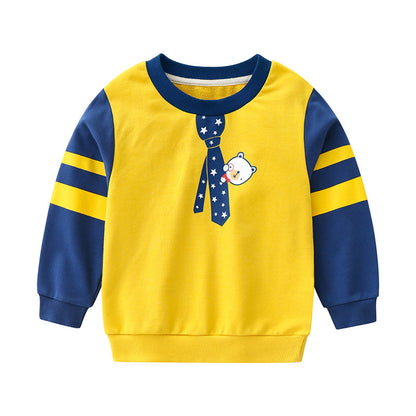 Children's Cotton Cartoon Sweatshirt | Long Sleeve Kids Top