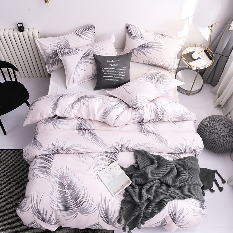 Geometric Print Brushed Polyester Duvet Cover Set | 10 Sizes