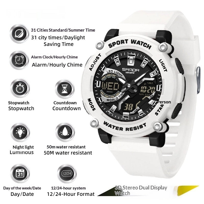 Dual Display Luminous Chronograph Watch | Sport & Outdoor