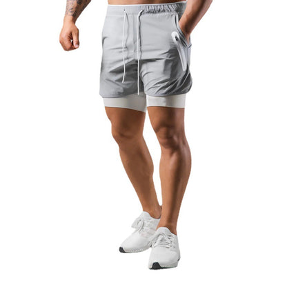 Men's Double Layer Running Shorts | Lined Polyester Active M-3XL