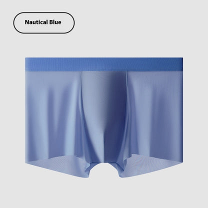 Men's Ice Silk Antibacterial Boxer Briefs – Cool Nylon Underwear 6 Colours