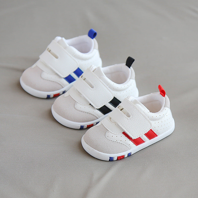 Kids PU Leather Velcro Low-Top Shoes | Sizes 14-20