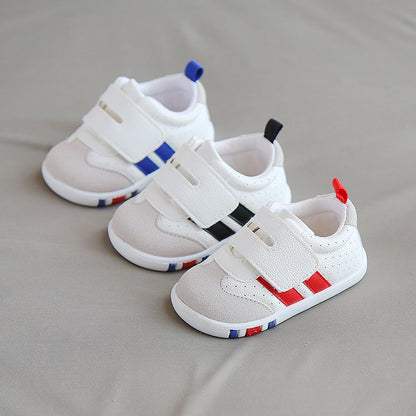 Kids PU Leather Velcro Low-Top Shoes | Sizes 14-20