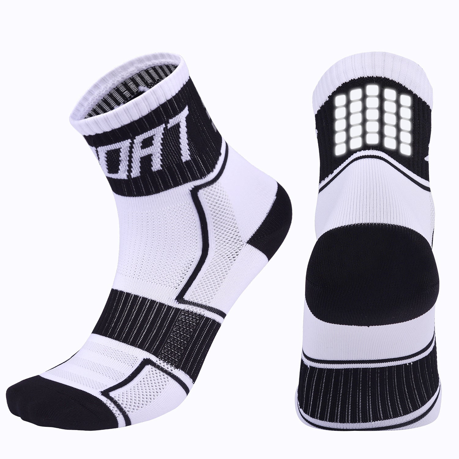 Reflective Nylon Cycling Socks – Breathable Anti-Friction Bicycle Socks
