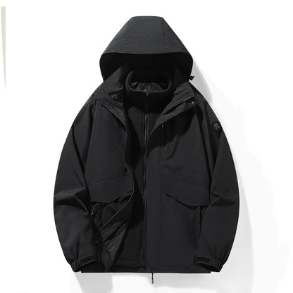 Women's Velvet Zip Jacket | 3D Effect Casual Coat | S-5XL
