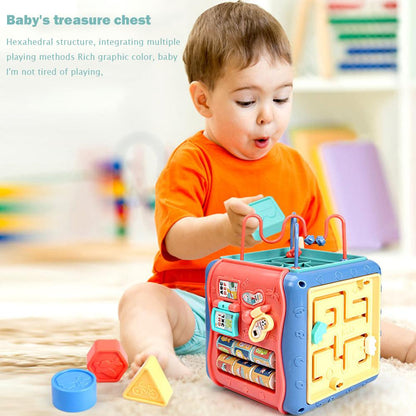 6-Sided Montessori Activity Cube – 8-in-1 Toddler Toy