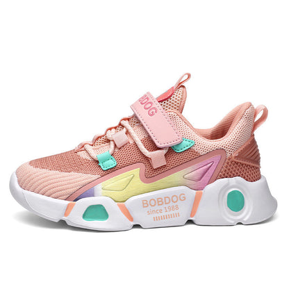 Children's Double Mesh Velcro Trainers | Unisex Lightweight Kids Shoes EU 27-37