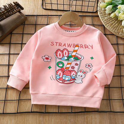 Kids Graphic Print Long Sleeve Cotton T-Shirt – 12 Designs