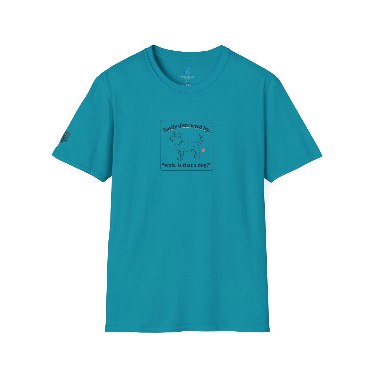 'Easily Distracted By…wait, is that a dog?' Cartoon Dog Graphic Tee