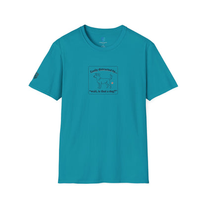 'Easily Distracted By…wait, is that a dog?' Cartoon Dog Graphic Tee