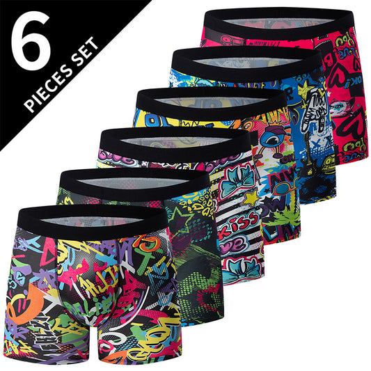 Men's Printed Boxer Briefs | 6-Piece Set | S–3XL