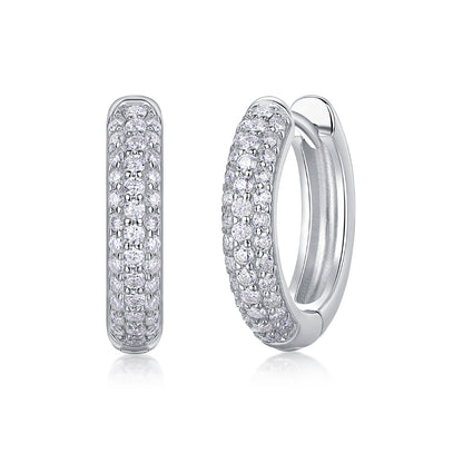Moissanite 925 Sterling Silver Stud Earrings | Gold, Platinum & Rose Gold | GRA Certified