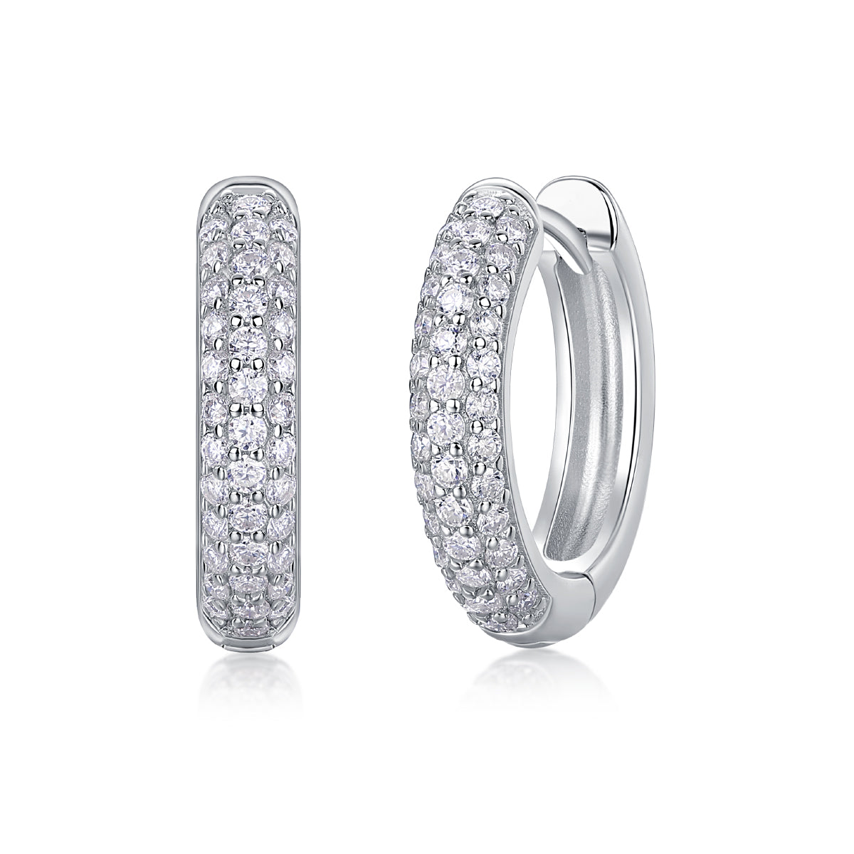 Moissanite 925 Sterling Silver Stud Earrings | Gold, Platinum & Rose Gold | GRA Certified