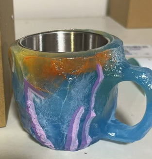 400ml Mineral Crystal-Effect Resin Coffee Mug