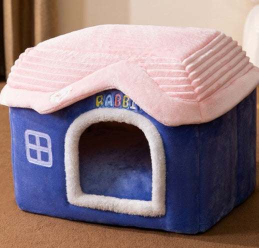 Foldable Enclosed Pet Cave Bed – Warm Kennel for Dogs & Cats | 13 Designs | S, M & L