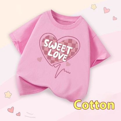 Girls Cartoon Print Short Sleeve Cotton T-Shirt – 14 Designs