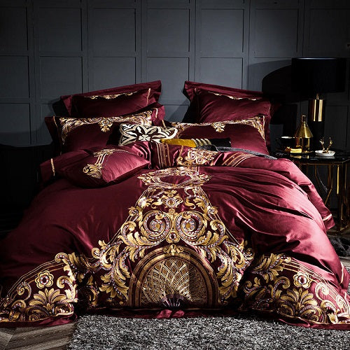 Embroidered Cotton Quilt Cover Set | Double, King & Super King