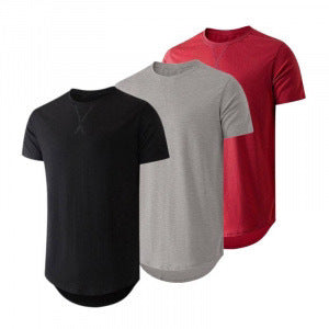 Men's Printed Mesh Cotton Blend T-Shirt - Loose Fit Crew Neck 14 Colours S-3XL