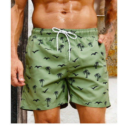 Men's Printed Beach Shorts | Hawaiian Casual Mesh Polyester S-5XL