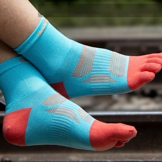 Unisex Breathable Cotton Blend Mid-Calf Socks – 78% Cotton Spandex S M L 4 Colours