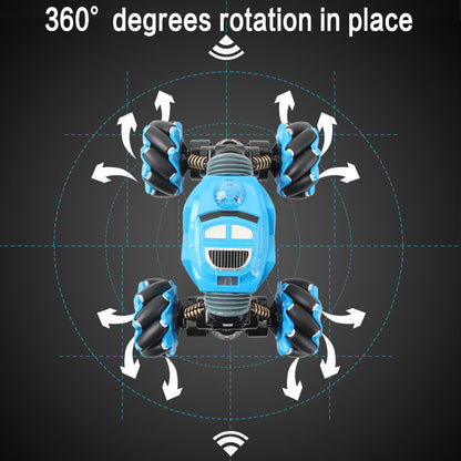 RC Stunt Twist Car - One-Key Deformation Special Effects Drift Rechargeable Blue Red