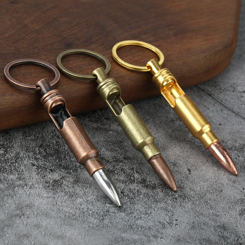 Bullet Bottle Opener Keychain | Zinc Alloy Creative Pendant | JP Collections