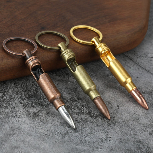Bullet Bottle Opener Keychain | Zinc Alloy Creative Pendant | JP Collections