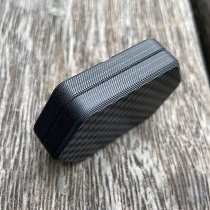 Carbon Fibre Rotary Push Card Coin Decompression Fidget Spinner